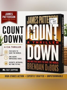 3/$15 James Patterson Countdown Hardcover Thriller CIA Spy Suspense Novel Book